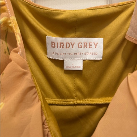 Birdy Grey Chiffon Marigold Le Fleur Wedding Guest Dress size large - Picture 7 of 10